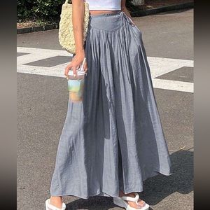 Wide leg pants pastel blue women’s spring summer NWT